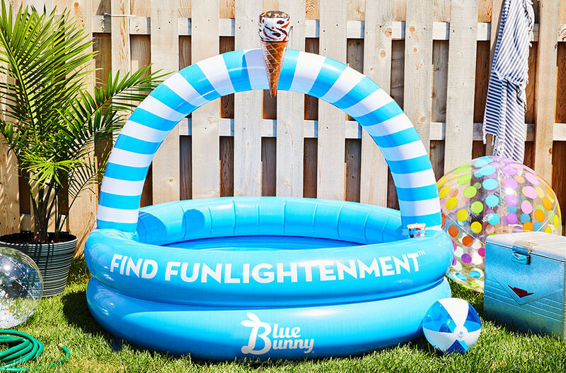 Blue Bunny ice cream Funlightenment outdoor kiddie pool